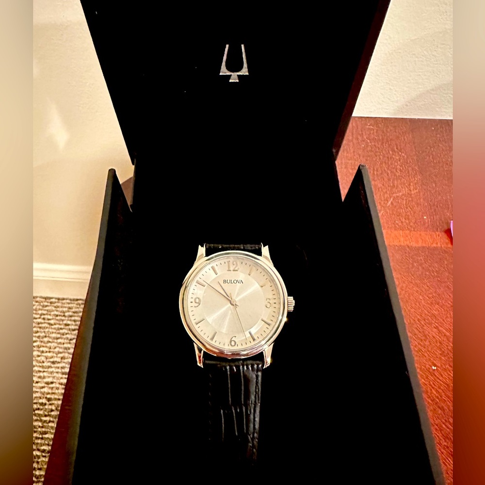 Bulova Men’s Leather Watch